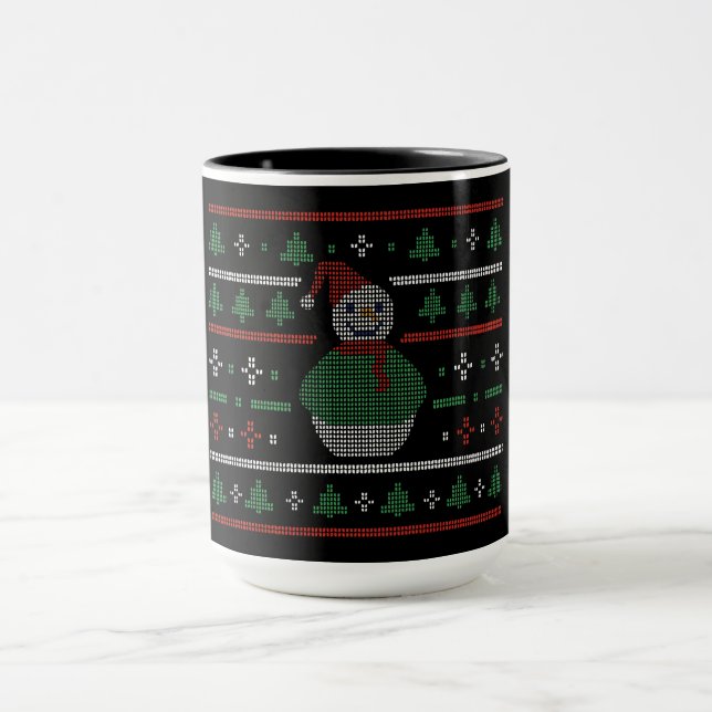 Taza Jersey feo de Navidad - Suéter de Navidad de muñec (Centro)