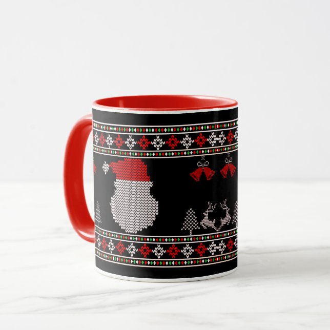 Taza Jersey Navideño Feo de Punto de Vacaciones con Cab (Anverso izquierdo)