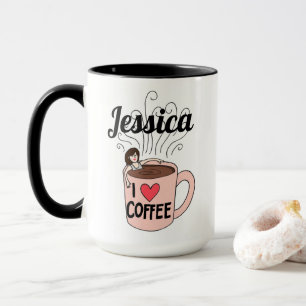 Taza Jessica ama el café Mug