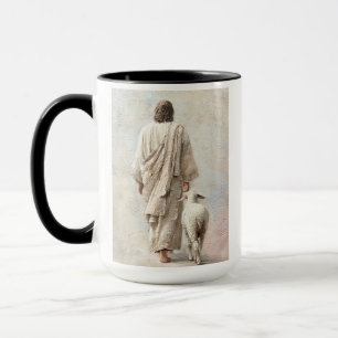 Taza Jesús caminando con el cordero