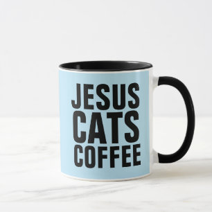 TAZA JESUS CATS COFFEE MUGS