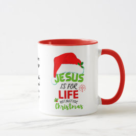 Taza JESÚS elegante es para la vida no sólo para Navida
