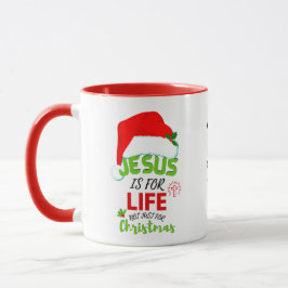 Taza JESÚS elegante es para la vida no sólo para Navida
