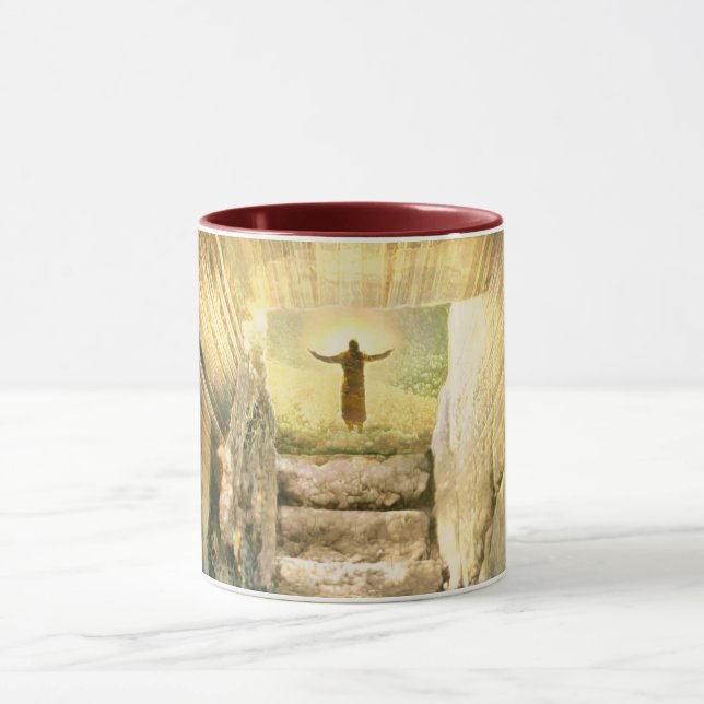 Taza Jesús en la resurrección de la tumba vacía (Centro)