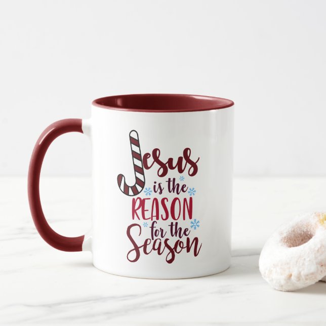 Taza Jesús es la razón de la estación religiosa (Con donut)