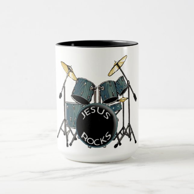 Taza Jesus Rocks - batería (Centro)