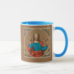 Taza Jesús sujetando la Eucaristía (SNV 050)