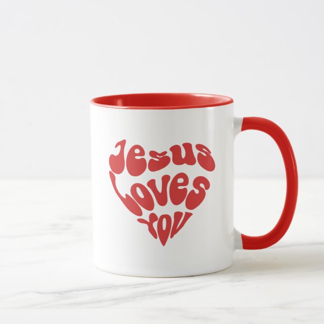 Taza Jesús Te Ama Mug (Derecha)