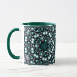 Taza Jewelia : Mug de joyas fractales de Aqua Green