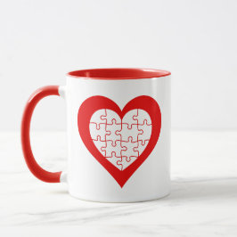 Taza Jigsaw Heart