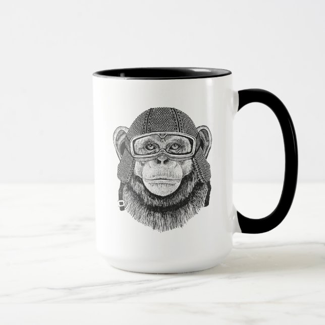 Taza Jinete de la motocicleta del chimpancé (Derecha)