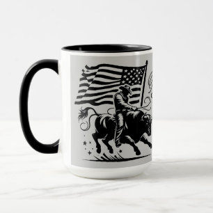 Taza Jinete de toro de rodeo americano personalizado