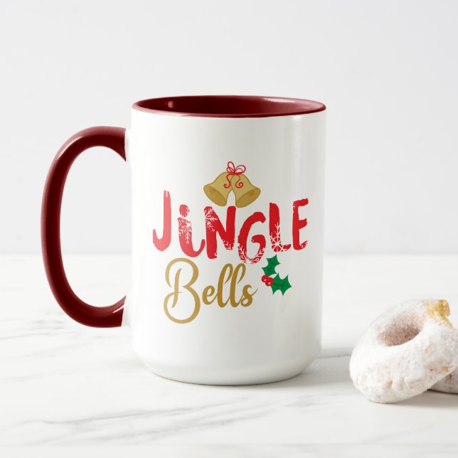 Taza Jingle Bells y Holly Xmas Cheth (Con donut)