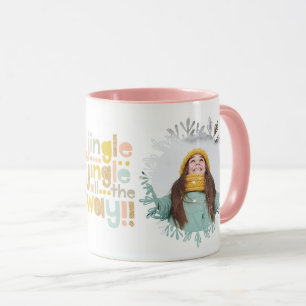 Taza Jingle en todo el camino Fotografía tipográfica