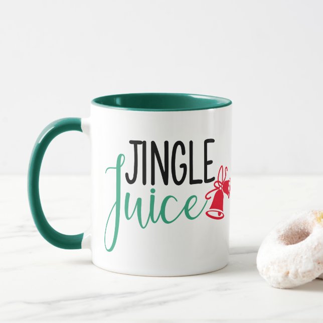 Taza Jingle Juice | Navidades divertidos tomando humor (Con donut)