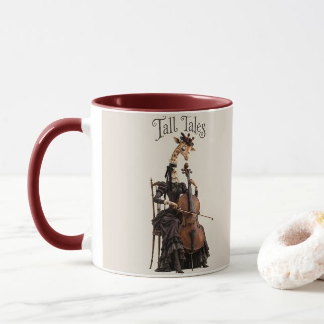 Taza Jirafa con un Cello (Con donut)