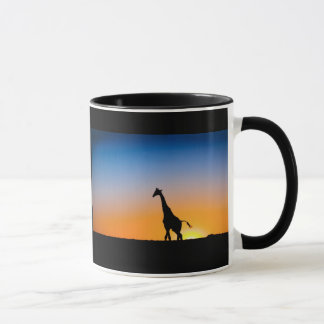 Taza jirafas puestas de sol