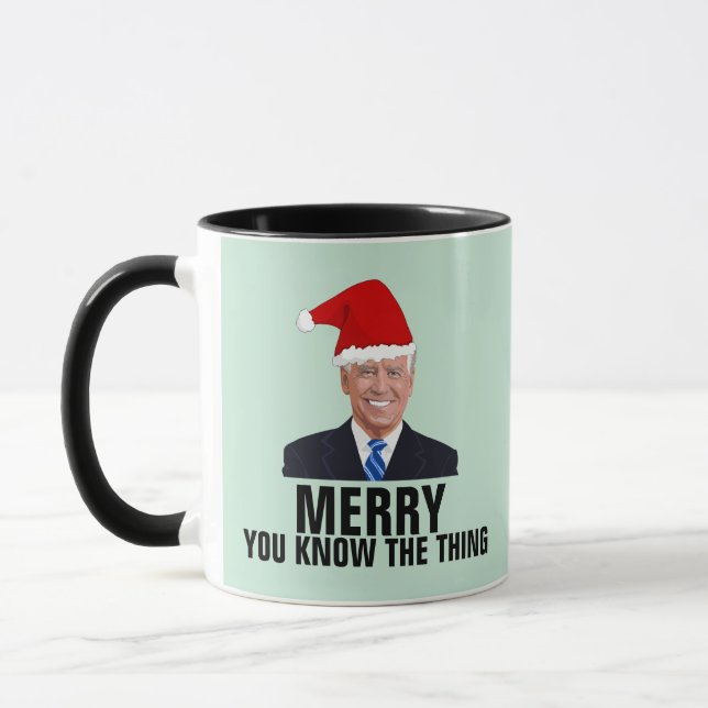 TAZA JOE BIDEN FUNNY NAVIDADES COFFEE MUGS (Izquierda)