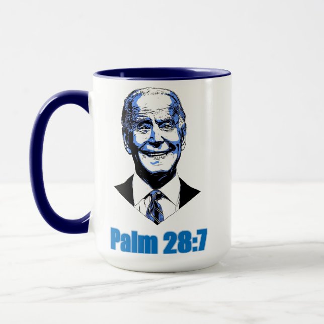 Taza Joe Biden Palm 28:7 (Idiocracia) Mug (Izquierda)