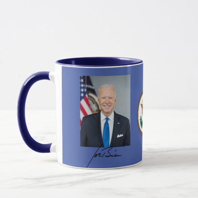 Taza Joe Biden y Kamala Harris oficial retrato Mug (Izquierda)