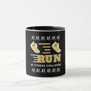 Taza Jogging Get Fit Motivation Support Mug Bath Towe