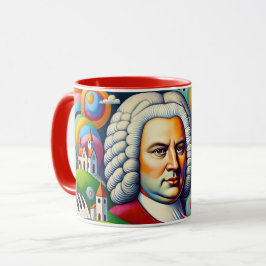 Taza Johann Sebastian Bach: retrato en un pintor modern