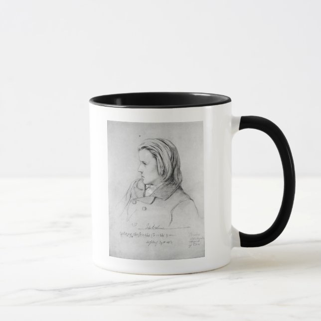 Taza Johannes Brahms envejeció veinte, 1853 (Derecha)