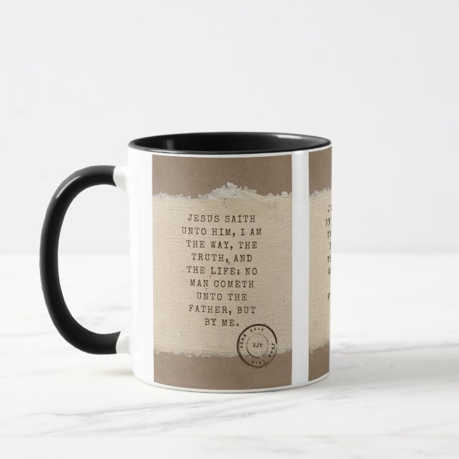 Taza John 14:6 KJV Biblia Verse Pic Mug De Dos Tones (Izquierda)