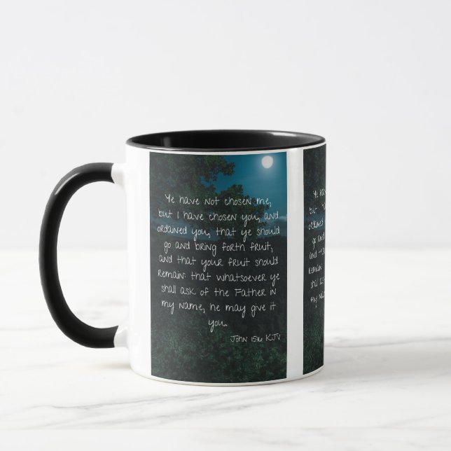 Taza John 15:16 KJV Biblia Scripture Pic 2-Tone Mug (Izquierda)