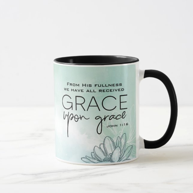 Taza John 1:16 Todos hemos recibido Grace (Derecha)