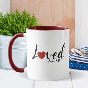 Taza John 3:16 cristiano de dos tonos
