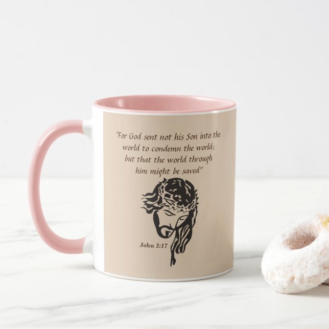 Taza John 3:17 mug (Con donut)