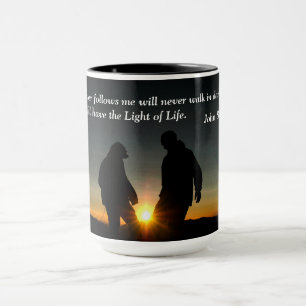 Taza John 8:12 Quien me siga nunca entrará