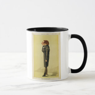 Taza John Ruskin (1819-1900), caricatura por Cecioni