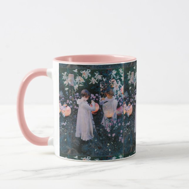 Taza John Sargent Vintage Carnation Lily Rosa (Izquierda)