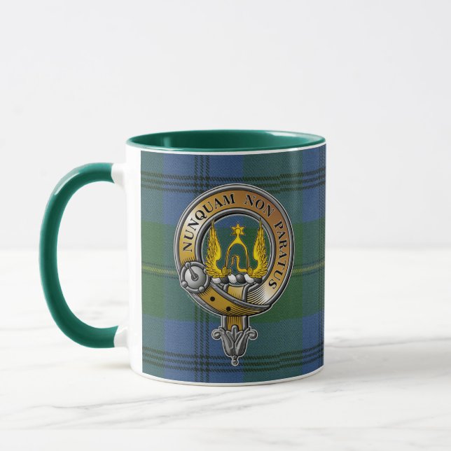 Taza Johnstone Tartán y Badge (Izquierda)