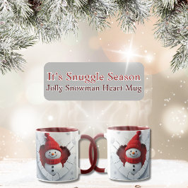 Taza Jolly Snowman Heart Mug