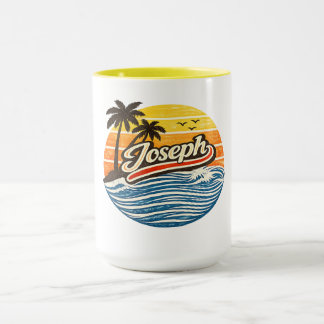 Taza Joseph Retro Sunset Name Design