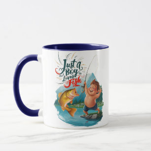 Taza Joven arrastrándose en una gran captura en un lago