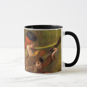 Taza Joven española con guitarra de Pierre Renoir