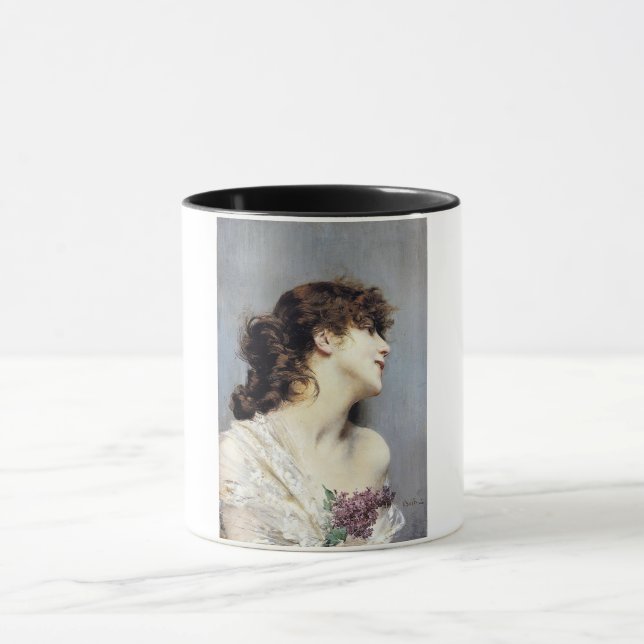 Taza Joven feliz (por Giovanni Boldini) (Centro)
