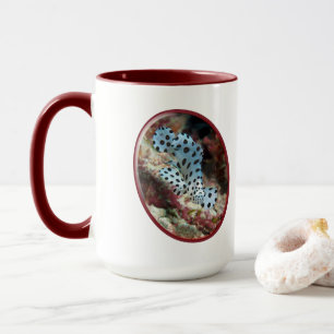Taza Joven mero - diseño fotográfico ovalado de pez