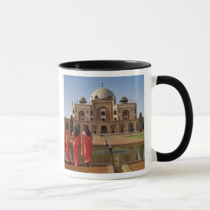 Taza Jóvenes damas indias y Tumba de Humayun, Delhi,