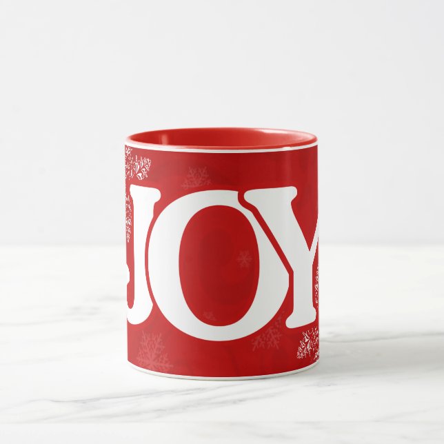 Taza JOY Elegante Navidad Roja (Centro)