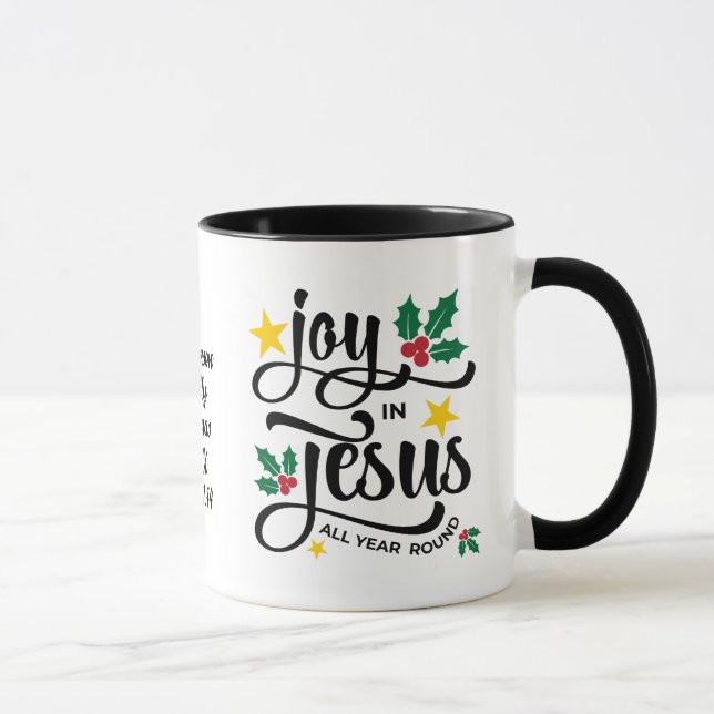Taza JOY IN JESUS Personalized Christian Christmas (Derecha)