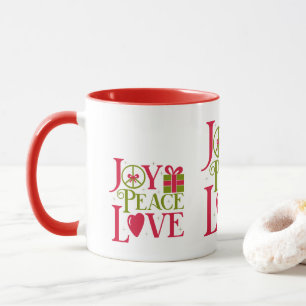 Taza Joy Peace Love Mug
