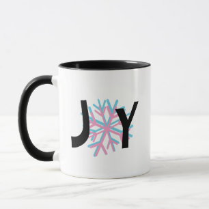 Taza Joy Snowflakes Pink Blue 3D
