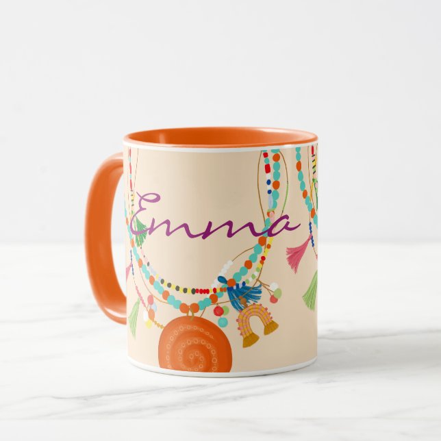 Taza Joyería de Boho disfrazarse de tazón personal esti (Anverso izquierdo)