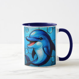 Taza Joyeux dauphin bleu