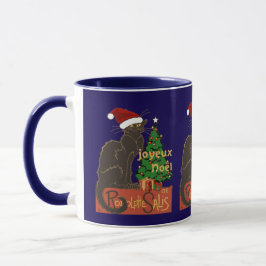 Taza Joyeux Noel Le Chat Noir Spoof With Yule Tree